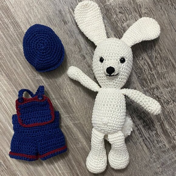 One-of-a-Kind Stuffed Amigurumi animals with clothes buy as a set or separately - Picture 6 of 7